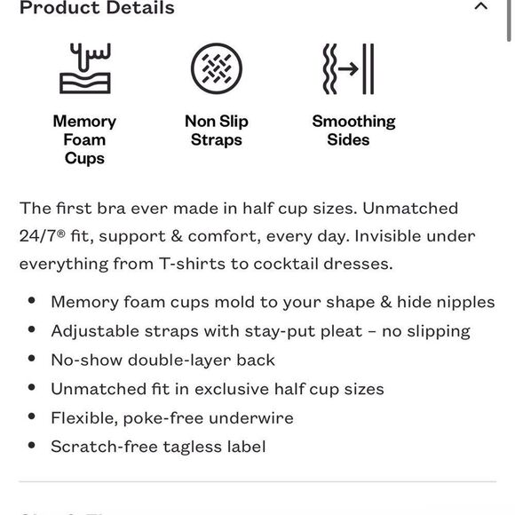 Thirdlove NWT 24/7® Classic T-Shirt Bra 38B 1/2 - Picture 4 of 4